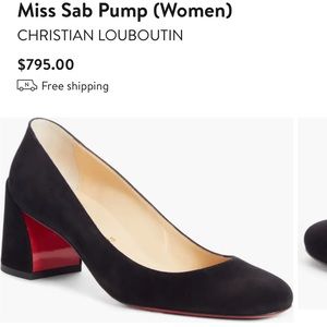 Christian Louboutin Miss Sab 55 Suede Pumps Black